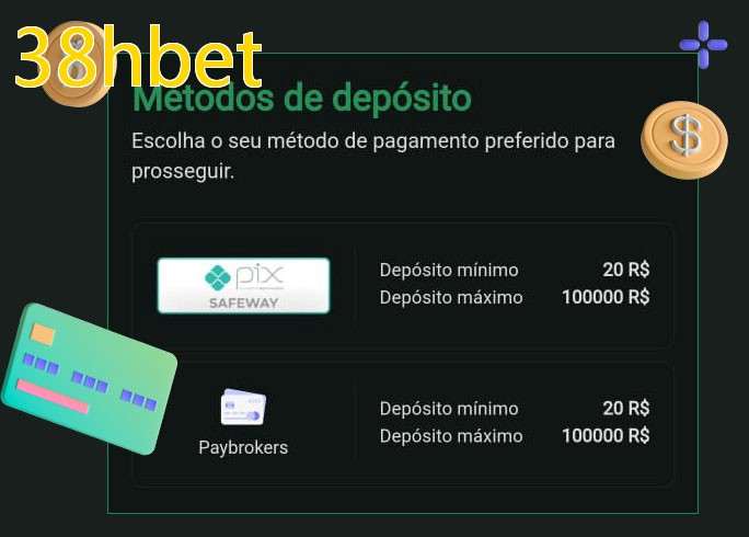 O cassino 38hbetbet oferece uma grande variedade de métodos de pagamento